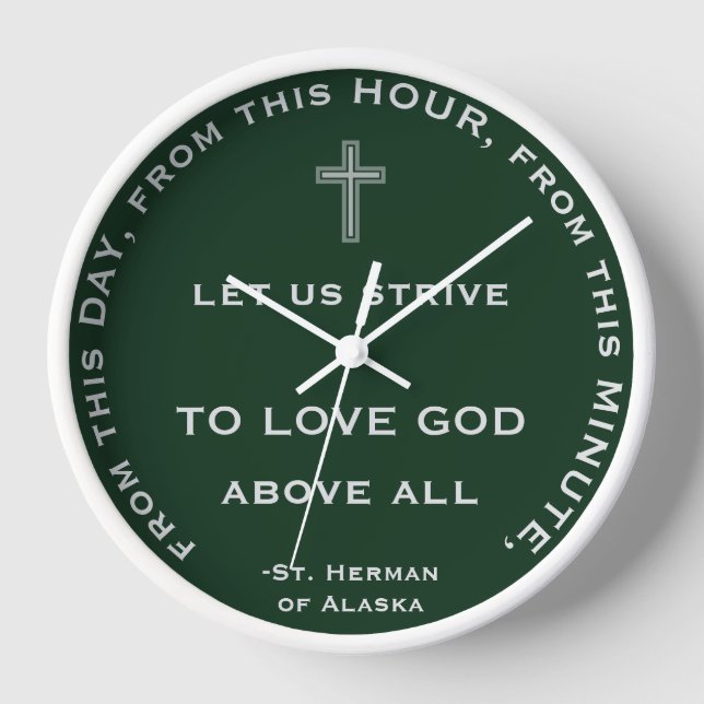 Horloge A partir de ce jour, minute, heure, aime Dieu. St  (Recto)