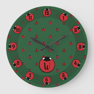 Horloge à pois coccinelle