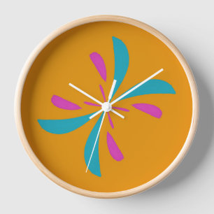 Horloge Abstrait simple Motif de vol papillon