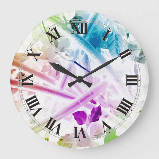 Horloge Abstraite de la paroi de l'aquarelle (Recto)
