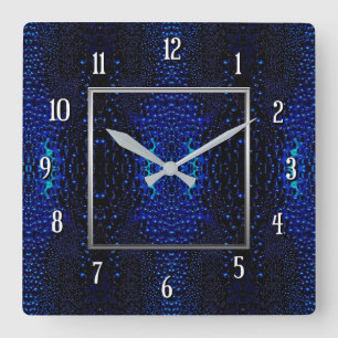 Horloge Abstraite du Carré Motif Raindrops