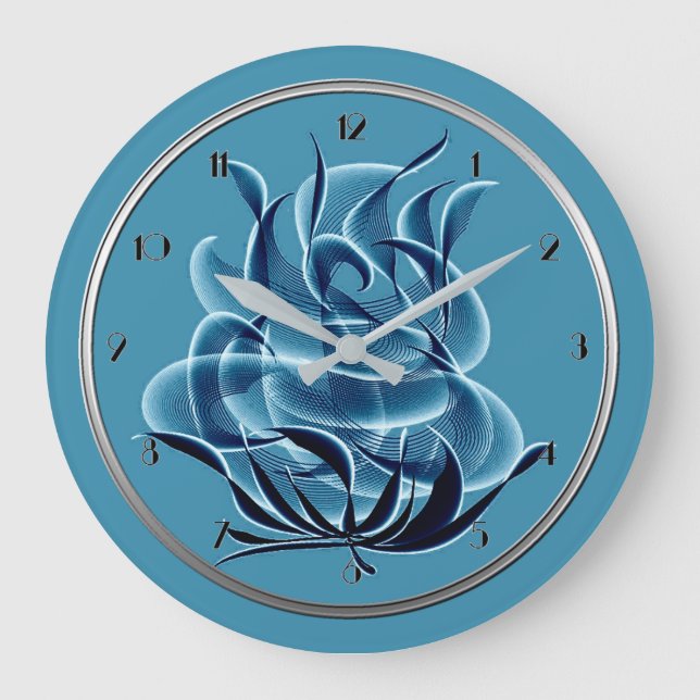 Horloge Abstraite du Rose bleu (Recto)