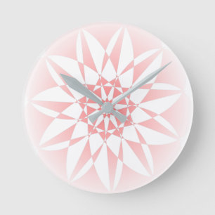 Horloge Abstraite en acrylique rose