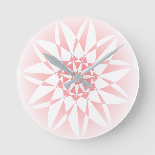 Horloge Abstraite en acrylique rose (Recto)