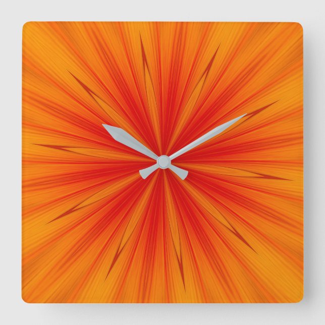 Horloge Abstraite orange jaune de démarrage (Recto)