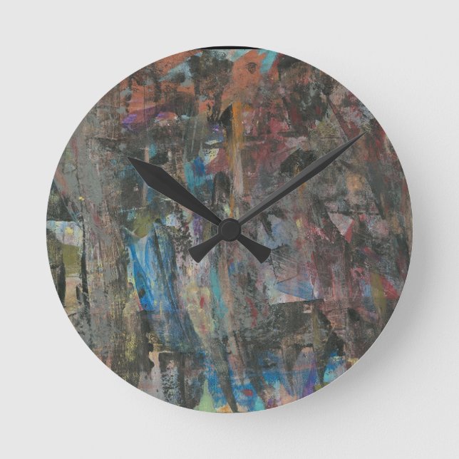 Horloge Abstraite Zombie Horloge ronde Halloween (Recto)