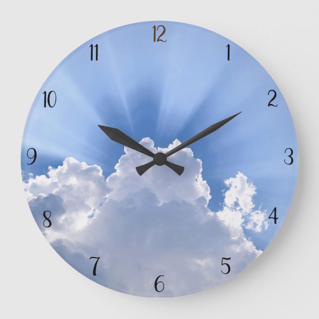 Horloge acrylique à nuages radioactifs (Recto)