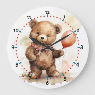 Horloge adorable à l'ours mignon pour la chambre d