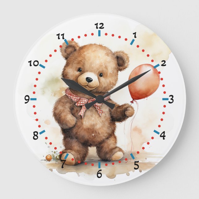 Horloge adorable à l'ours mignon pour la chambre d (Recto)
