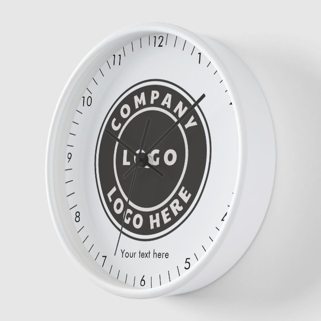 Horloge Ajouter un logo d'entreprise et une réception de t (Angle)