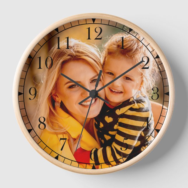 Horloge Ajouter votre propre photo | MODÈLE (Recto)