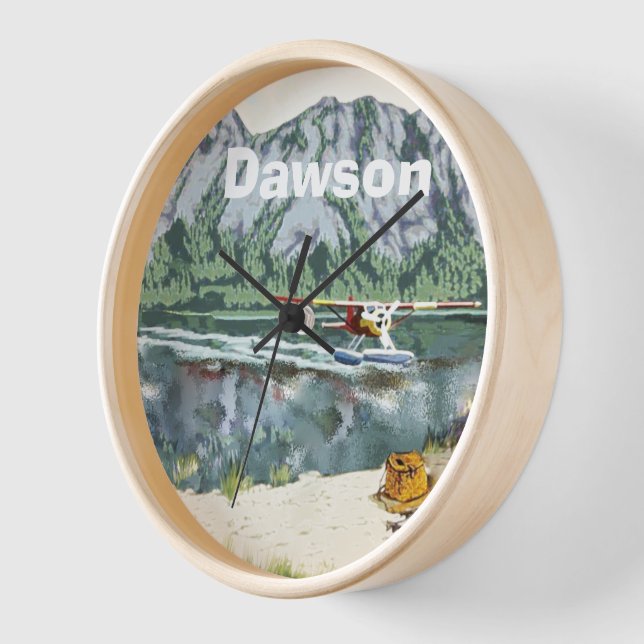 Horloge Alaska Bush Avion Et Pêche Voyage (Angle)