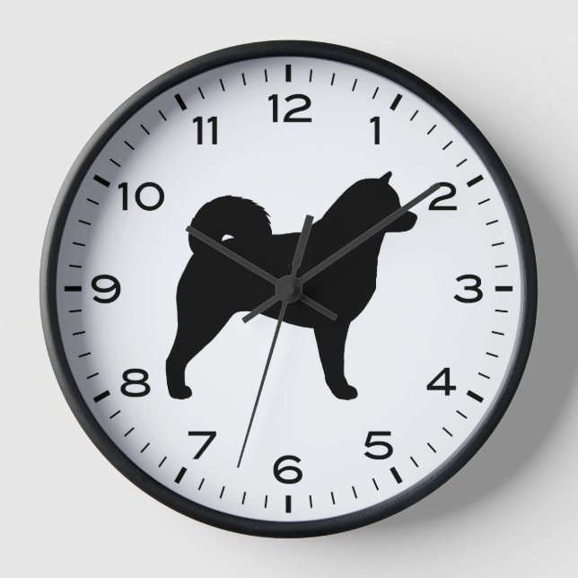 Horloge Alaskan Malamute Chien race Silhouette (Recto)
