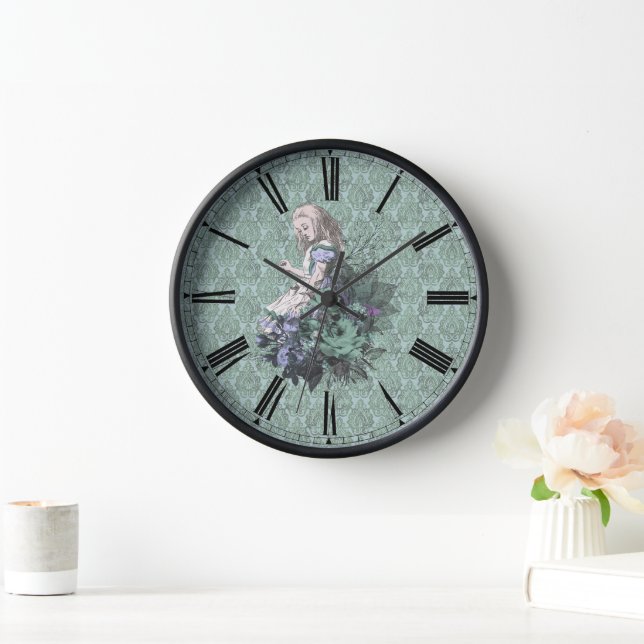 Horloge Alice Wonderland Aqua Tint (Maison)