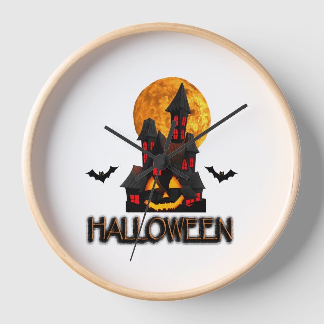 Horloge Amant d'Halloween, drôle d'halloween, Happy Hallow (Recto)