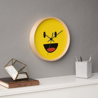 Horloge Ambiance joyeuse des Happy Hours en jaune