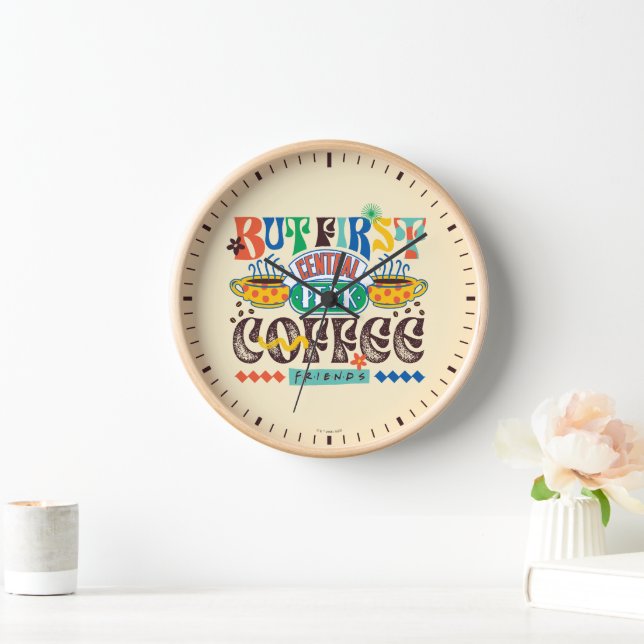 Horloge AMIS™ | Mais Premier café Vibrant Graphisme (Maison)