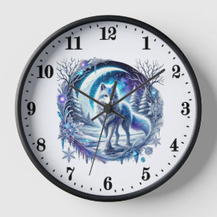 Horloge Amoureux des animaux loups mignons