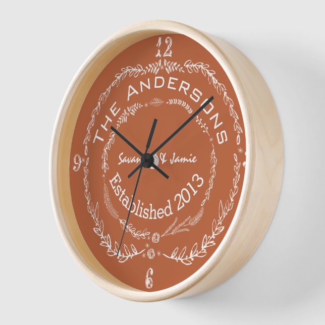 Horloge Ancien tourbillon Floral Rustique (Angle)