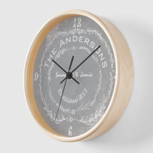 Horloge Ancien tourbillon Floral Rustique