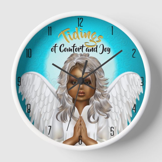 Horloge Ange de prière afro-américain (Recto)