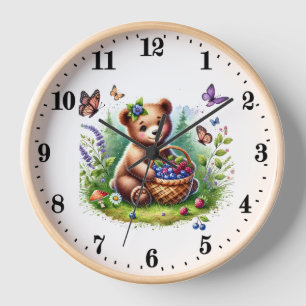 Horloge animal amoureux des ours mignons