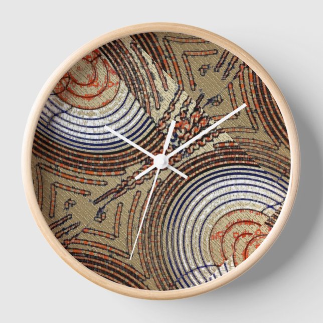 Horloge Anneaux d'arbre africain (Recto)