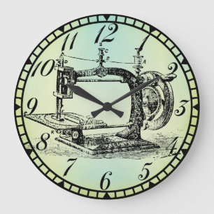 Horloge antique v1 de pièce de couture de machine