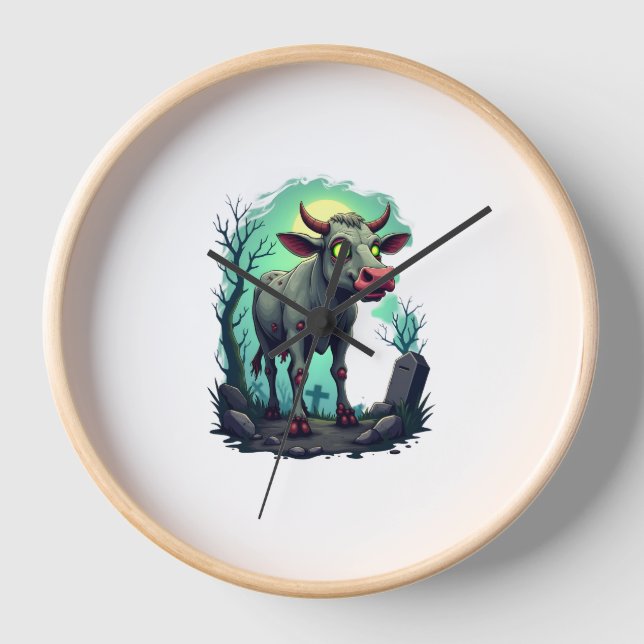 Horloge Apocalypse de vache zombie (Recto)