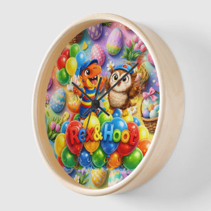 Horloge Appellez l'aventure de Pâques coloriée dessin anim