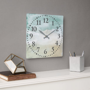 Horloge aquarelle Abstraite