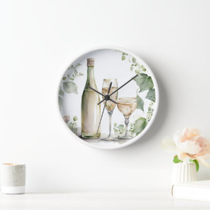 Horloge Aquarelle Vin