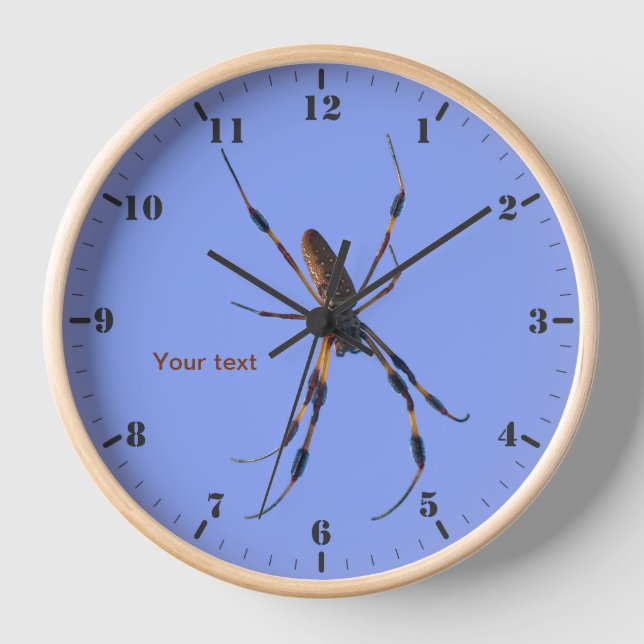 Horloge Araignée en soie dorée (Recto)