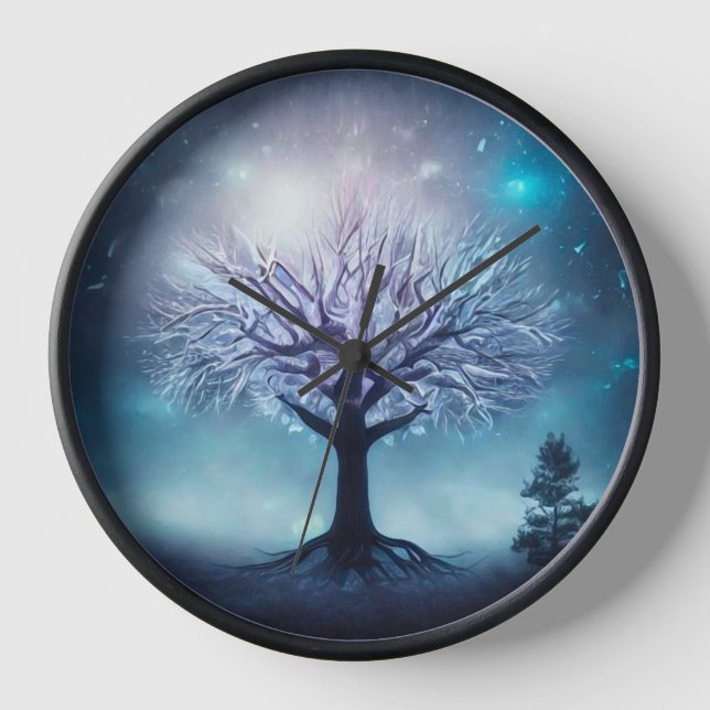 Horloge Arbre de fond lumineux (Recto)