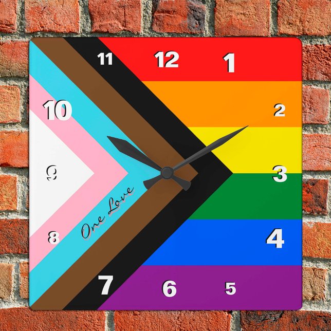 Horloge arc-en-ciel, drapeau arc-en-ciel, LGBTQ /F (Créateur téléchargé)