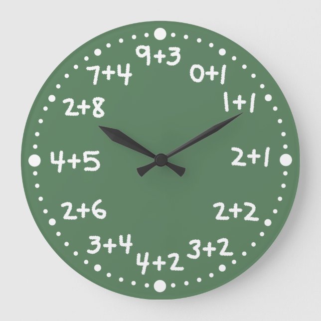 Horloge arithmétique mathématique d'ajout de base (Recto)