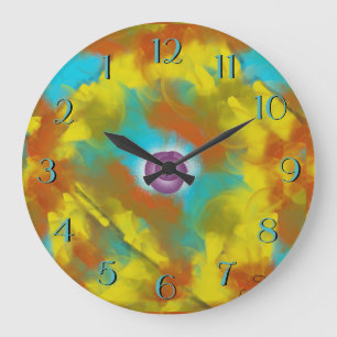 Horloge arrière   de fruit pourpre