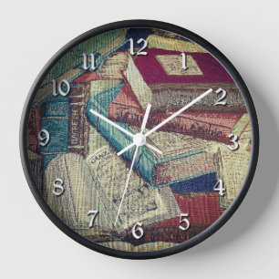 Horloge Arrière - plan de livres vintages