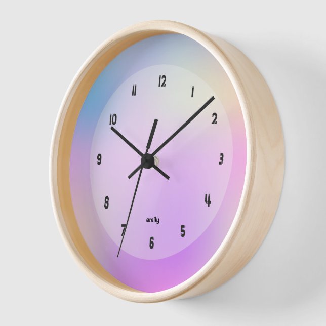 Horloge Arrière - plan holographique coloré (Angle)