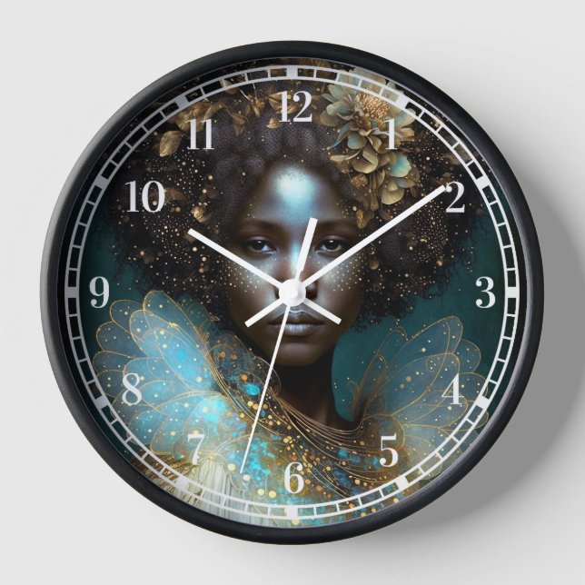 Horloge Art de la déesse noire (Recto)