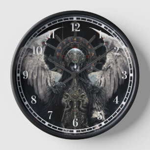 Horloge Art gothique d'Imaginaire d'Angle foncé