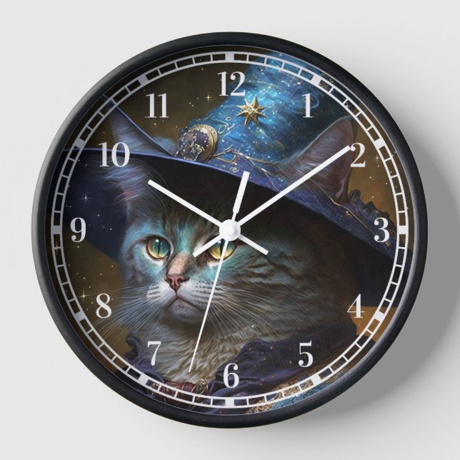 Horloge Art Imaginaire Chat Witch (Recto)