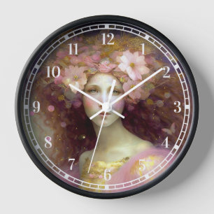 Horloge Art Imaginaire Fairy Rose