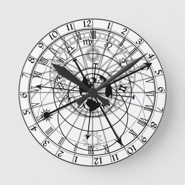 Horloge astronomique noire (Recto)