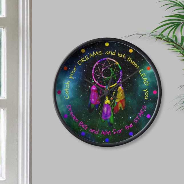 Horloge Attrapez vos rêves attrape de rêve Boho Chic (Créateur téléchargé)