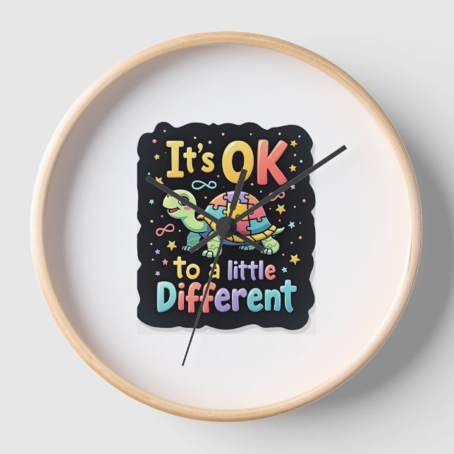 Horloge Autism Awareness It's Ok To Be A Little Different  (Recto)