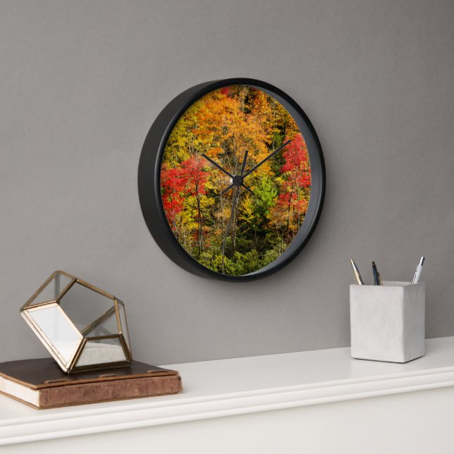 Horloge Automne à Sims Pond North Carolina, Blue Ridge (Bureau)