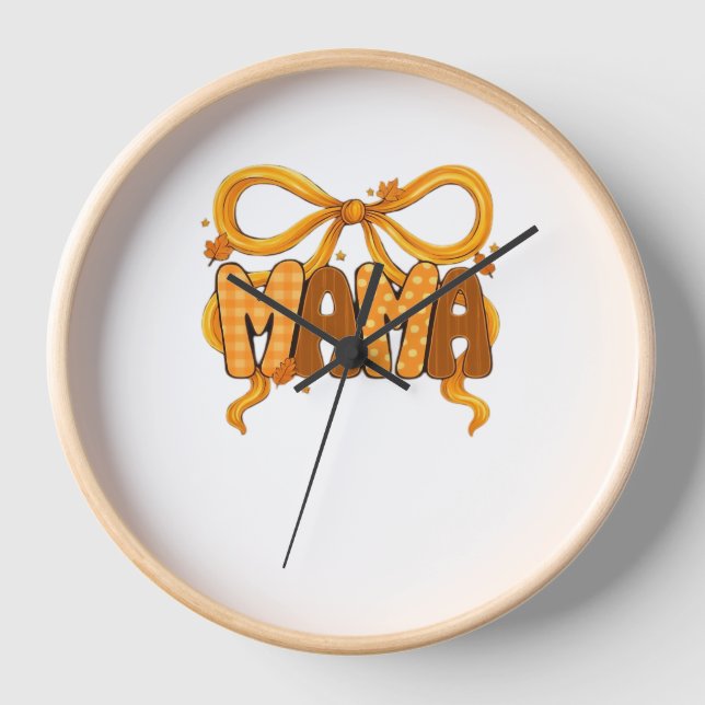 Horloge Automne Coquette Mama - Cosy Automne esthétique av (Recto)