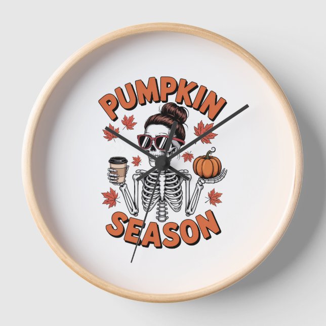 Horloge Automne Saison Citrouille (Recto)