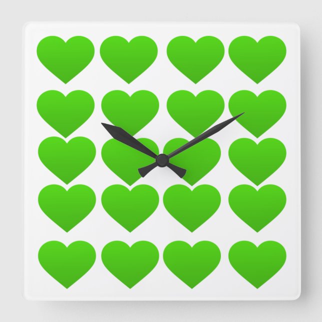 horloge aux coeurs verts (Recto)